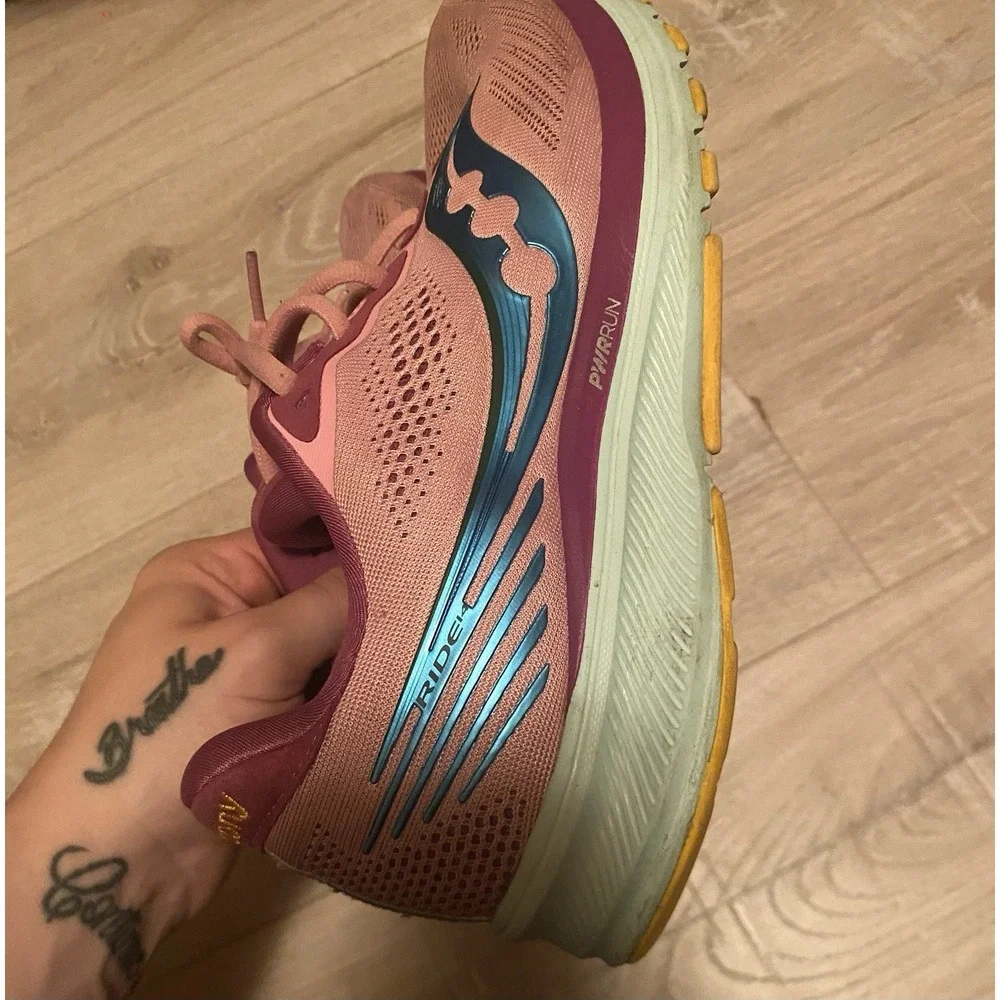 Saucony Ride 14 Running Shoes PWRRUN Mesh Sneakers Women's Size 11